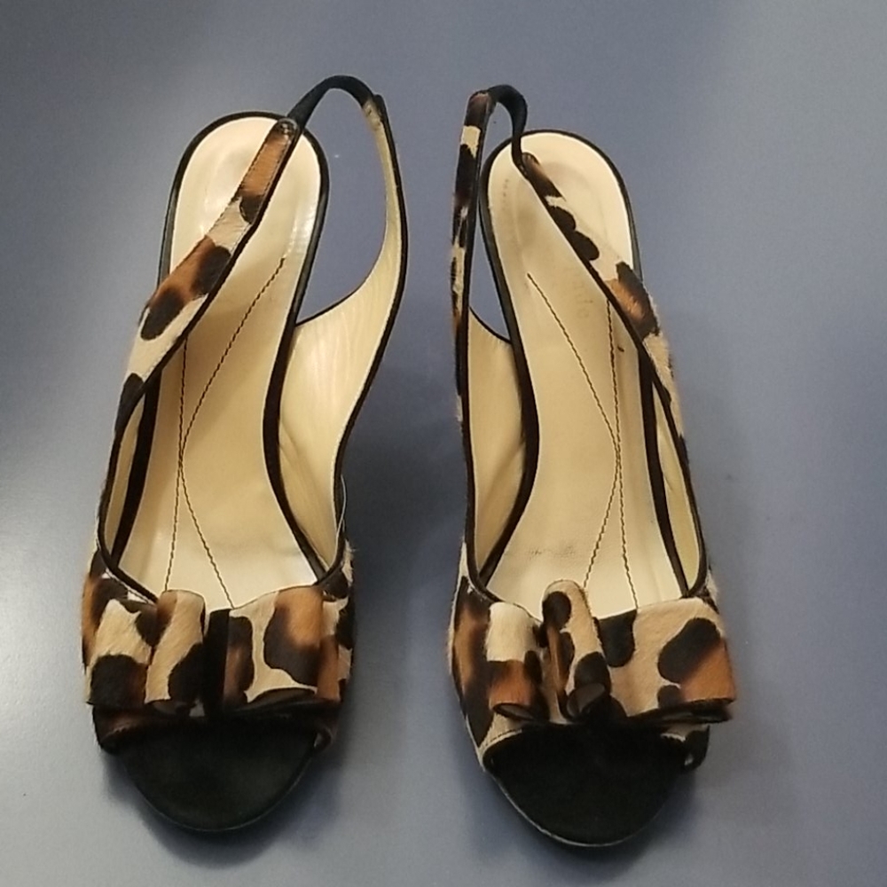 Kate Spade Leopard peeptoe slingbacks